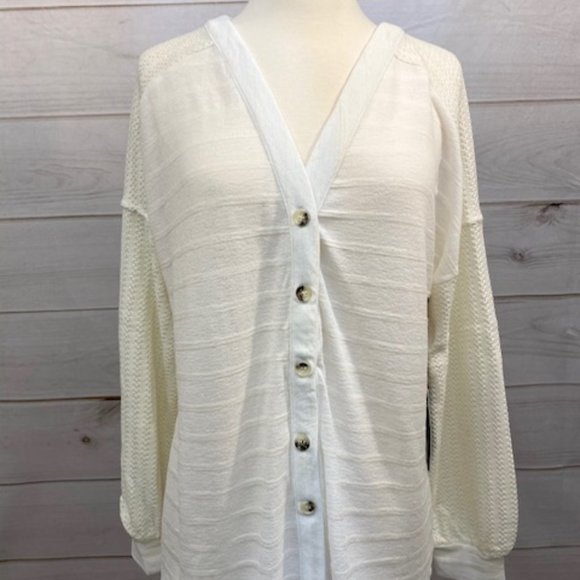 Ivory Button-Up Cardigan - Picture 5 of 8